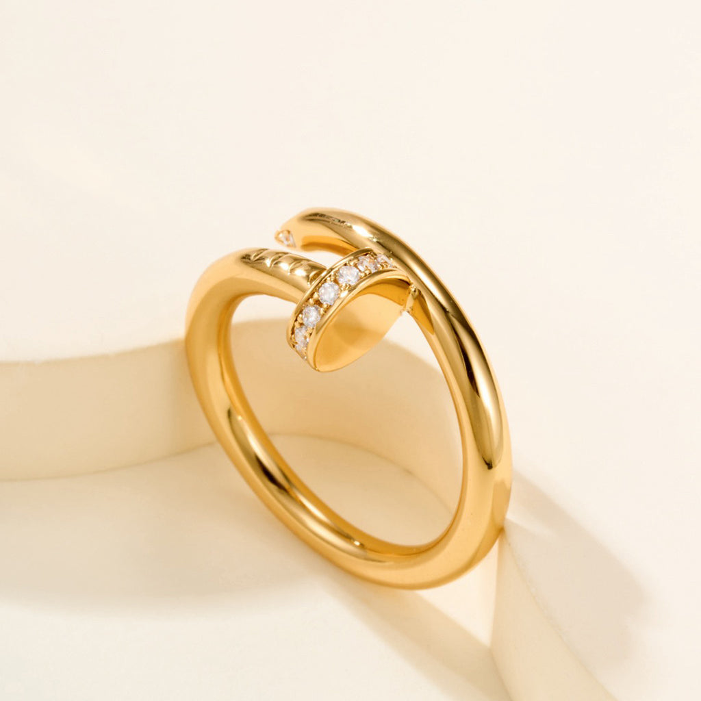 [sparkle Jewelery]JUSTE RING 2.6MM HALF DIAMOND