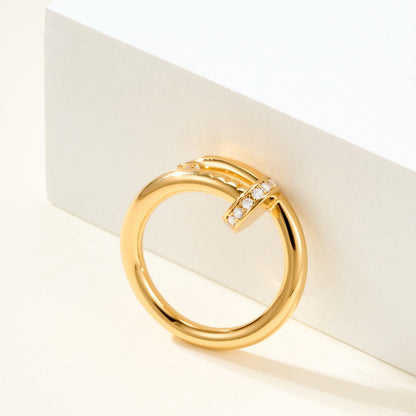 [sparkle Jewelery]JUSTE RING 2.6MM HALF DIAMOND