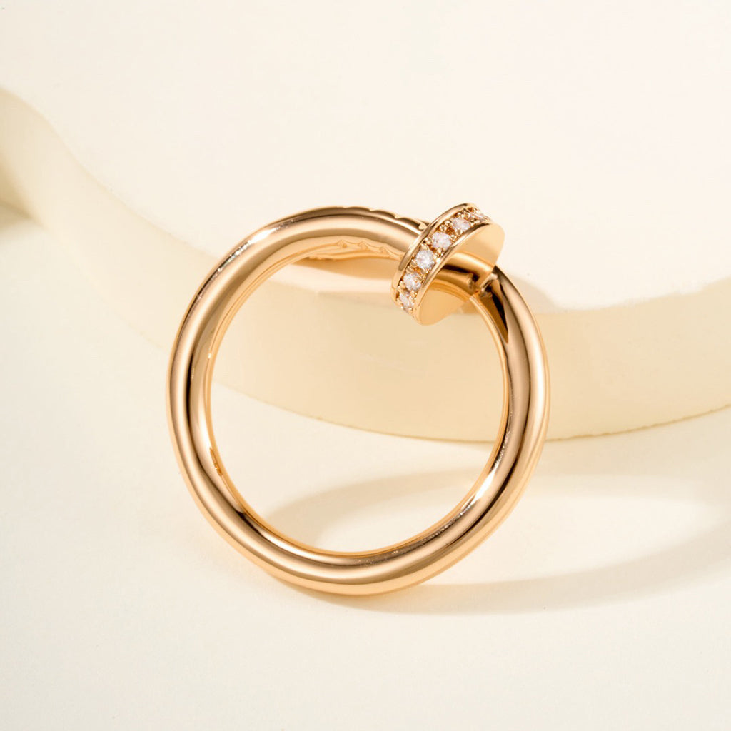 [sparkle Jewelery]JUSTE RING 2.6MM HALF DIAMOND