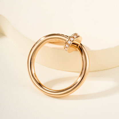 [sparkle Jewelery]JUSTE RING 2.6MM HALF DIAMOND