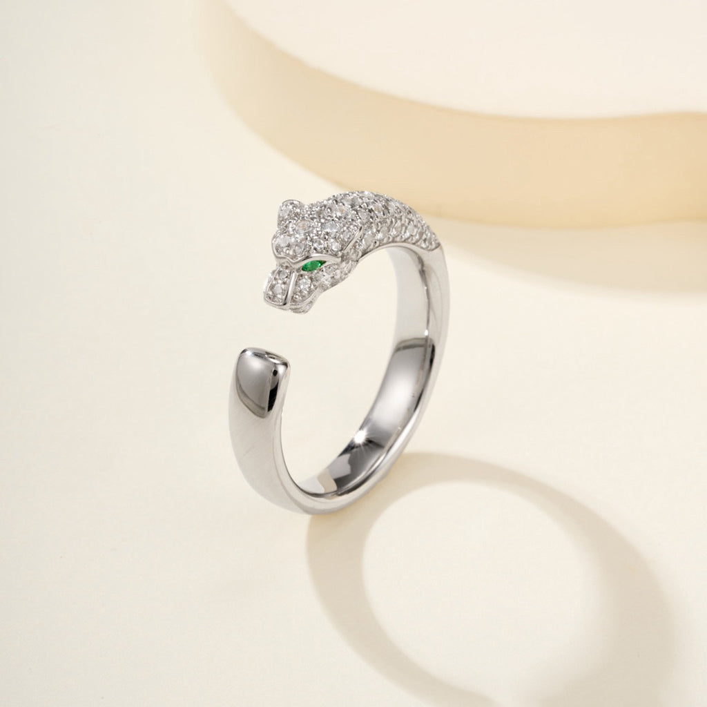 [sparkle Jewelery]PANTHERE HALF DIAMOND SMALL RING