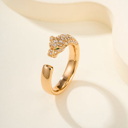 [sparkle Jewelery]PANTHERE HALF DIAMOND SMALL RING