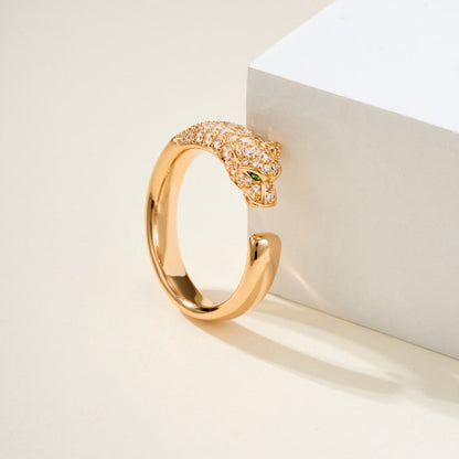 [sparkle Jewelery]PANTHERE HALF DIAMOND SMALL RING