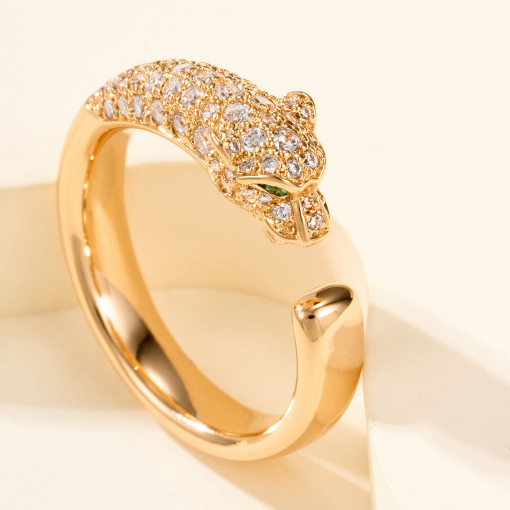 [sparkle Jewelery]PANTHERE HALF DIAMOND SMALL RING
