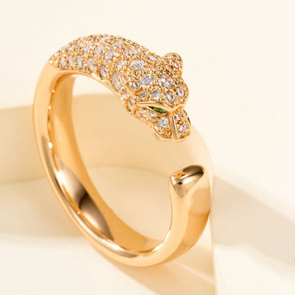 [sparkle Jewelery]PANTHERE HALF DIAMOND SMALL RING