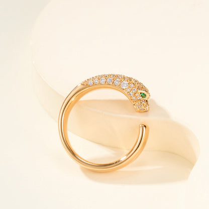 [sparkle Jewelery]PANTHERE HALF DIAMOND SMALL RING