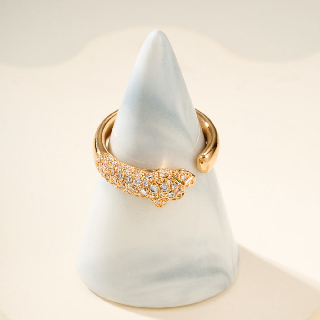 [sparkle Jewelery]PANTHERE HALF DIAMOND SMALL RING