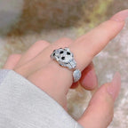 [sparkle Jewelery]PANTHERE SPOTTED FULL DIAMOND MEDIUM RING