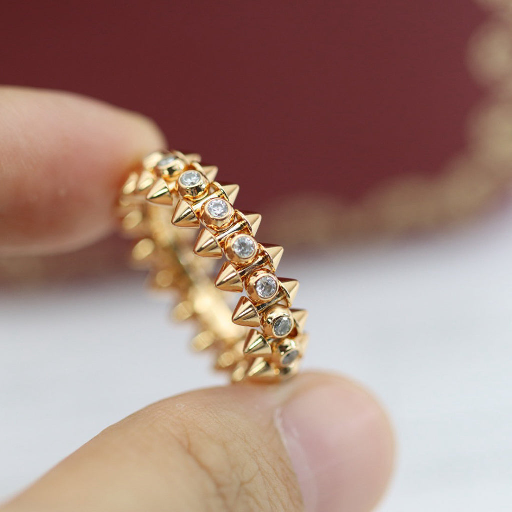 [sparkle Jewelery]CLASH 6.8MM DIAMOND MEDIUM RING