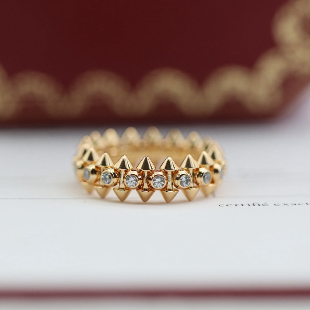 [sparkle Jewelery]CLASH 6.8MM DIAMOND MEDIUM RING