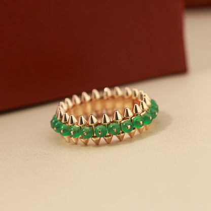 [sparkle Jewelery]CLASH 7.9MM AGATE CHALCEDONY RING