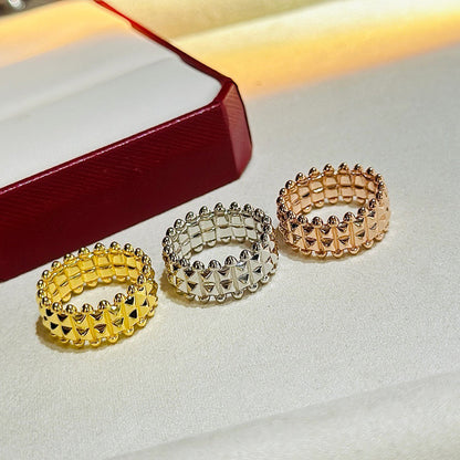 [sparkle Jewelery]CLASH 9.2MM DOUBLE ROW RING