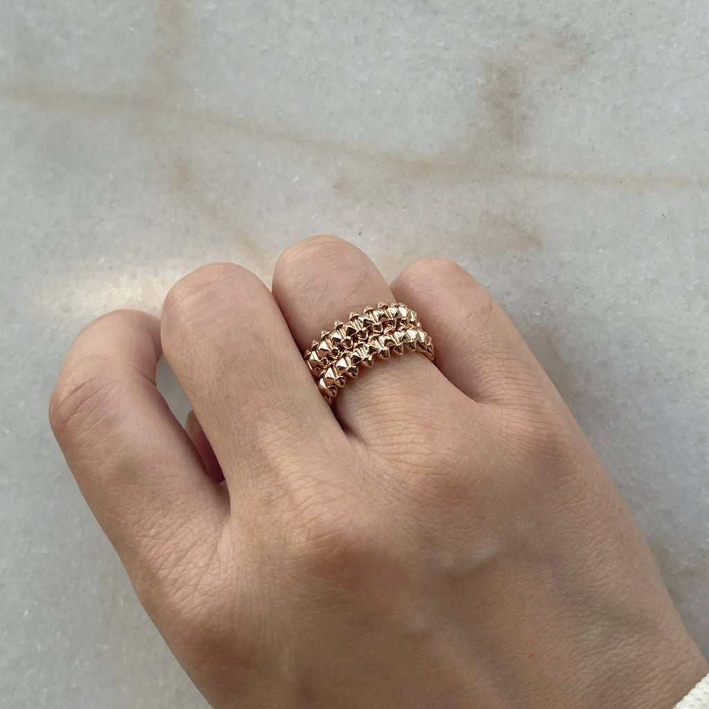 [sparkle Jewelery]CLASH 9.2MM DOUBLE ROW RING