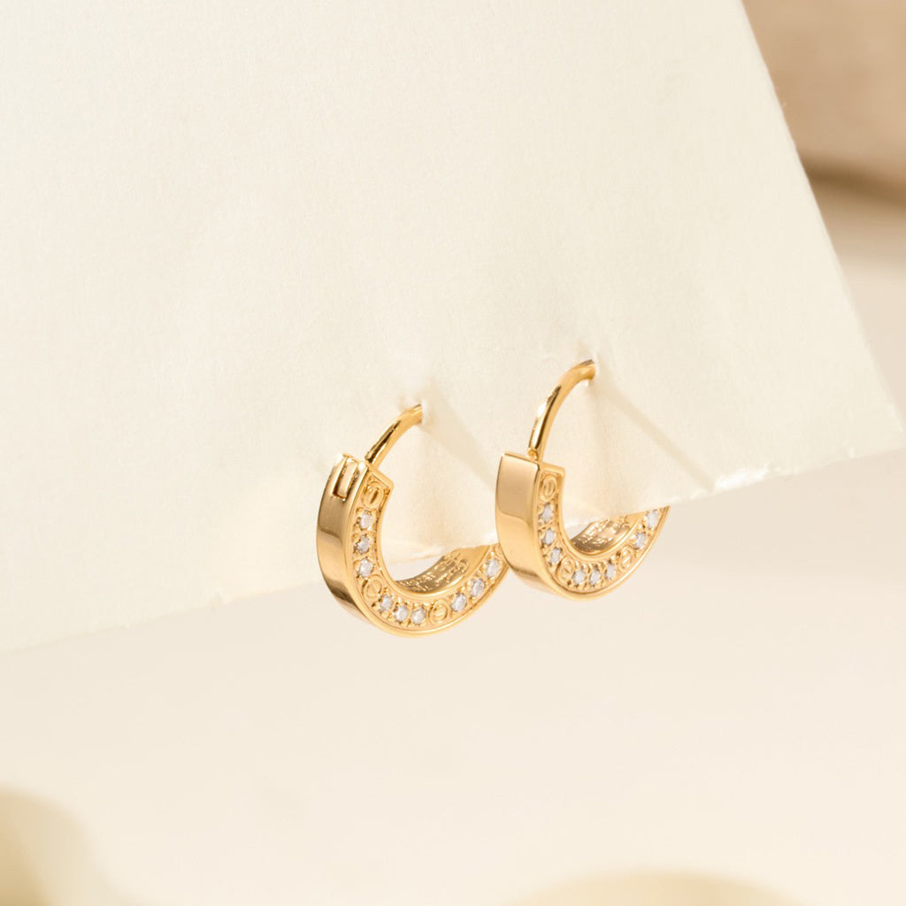 [sparkle Jewelery]LOVE DIAMOND EARRINGS