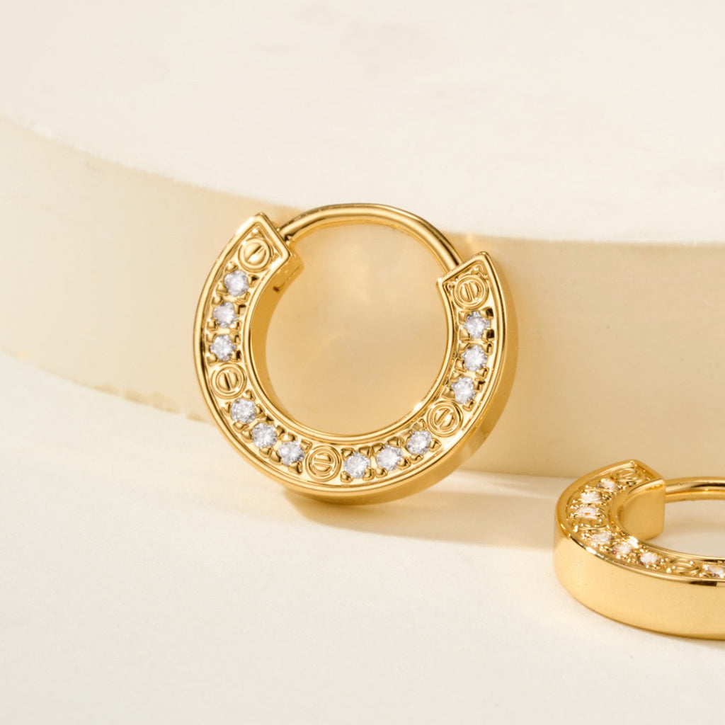 [sparkle Jewelery]LOVE DIAMOND EARRINGS