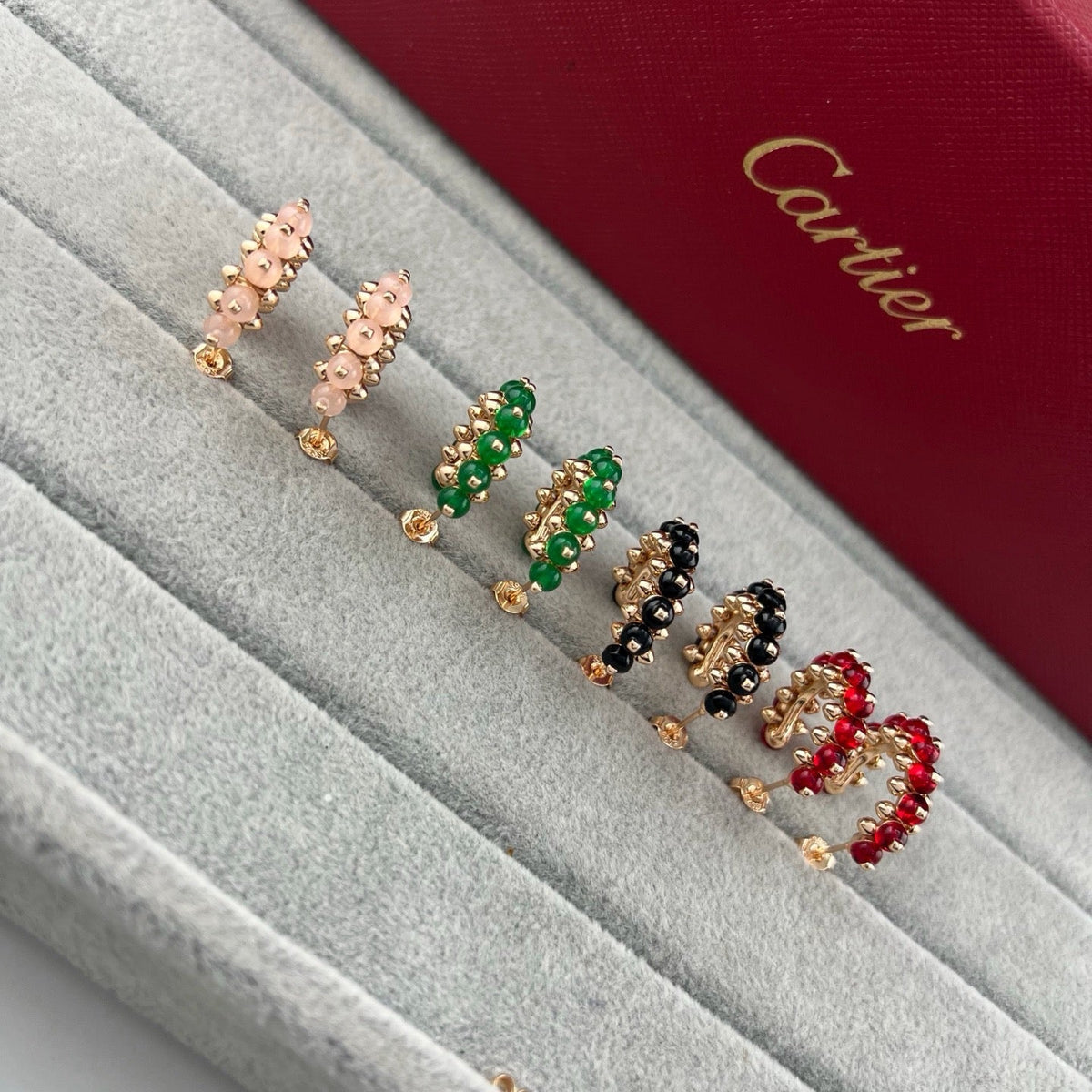 [sparkle Jewelery]CLASH 7.9MM AGATE CHALCEDONY EARRINGS