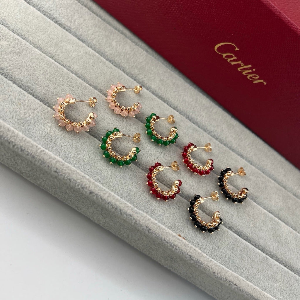 [sparkle Jewelery]CLASH 7.9MM AGATE CHALCEDONY EARRINGS