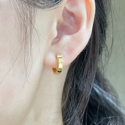 [sparkle Jewelery]LOVE EARRINGS 2.65 MM NO DIAMOND SMALL