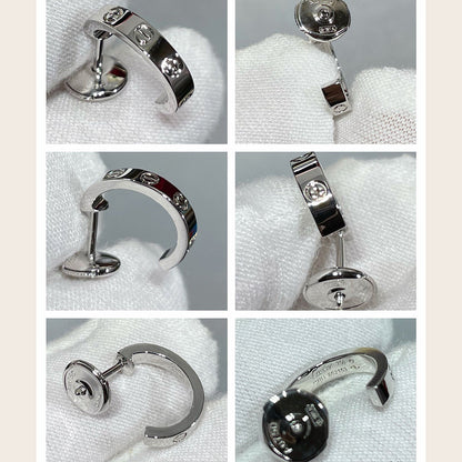 [sparkle Jewelery]LOVE EARRINGS 2.65 MM NO DIAMOND SMALL
