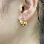 [sparkle Jewelery]LOVE EARRINGS 5.7MM 2 DIAMONDS
