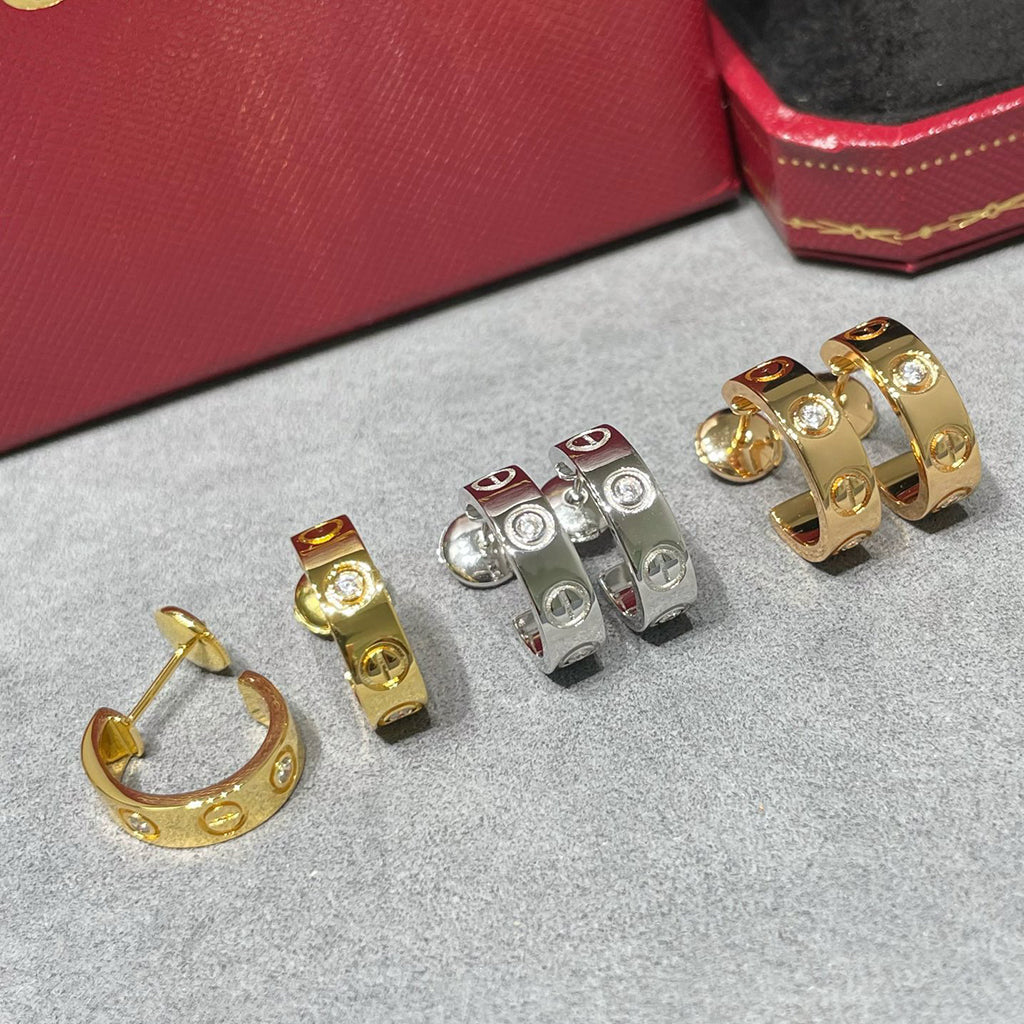 [sparkle Jewelery]LOVE EARRINGS 5.7MM 2 DIAMONDS