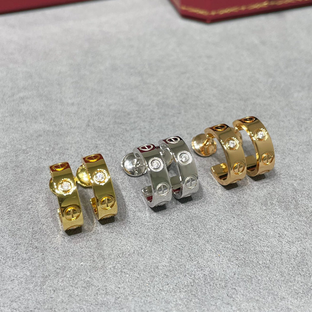 [sparkle Jewelery]LOVE EARRINGS 5.7MM 2 DIAMONDS