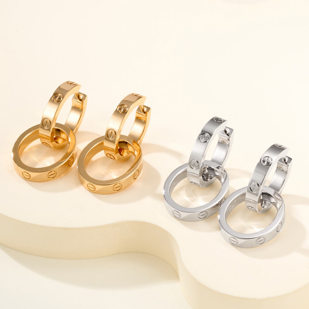 [sparkle Jewelery]LOVE 3.3MM DANGLE EARRINGS