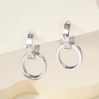 [sparkle Jewelery]LOVE 3.3MM DANGLE EARRINGS