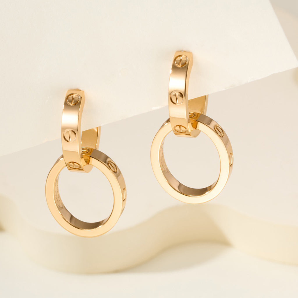 [sparkle Jewelery]LOVE 3.3MM DANGLE EARRINGS