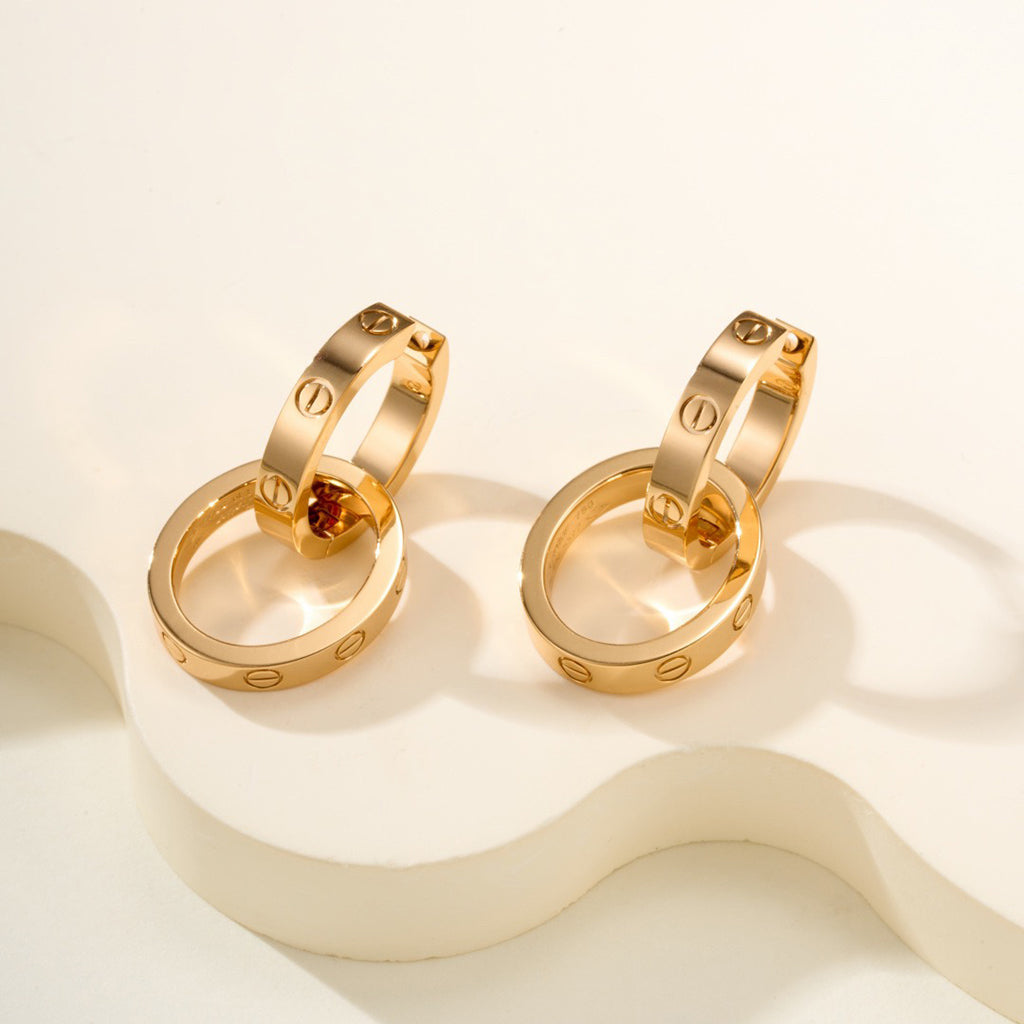 [sparkle Jewelery]LOVE 3.3MM DANGLE EARRINGS