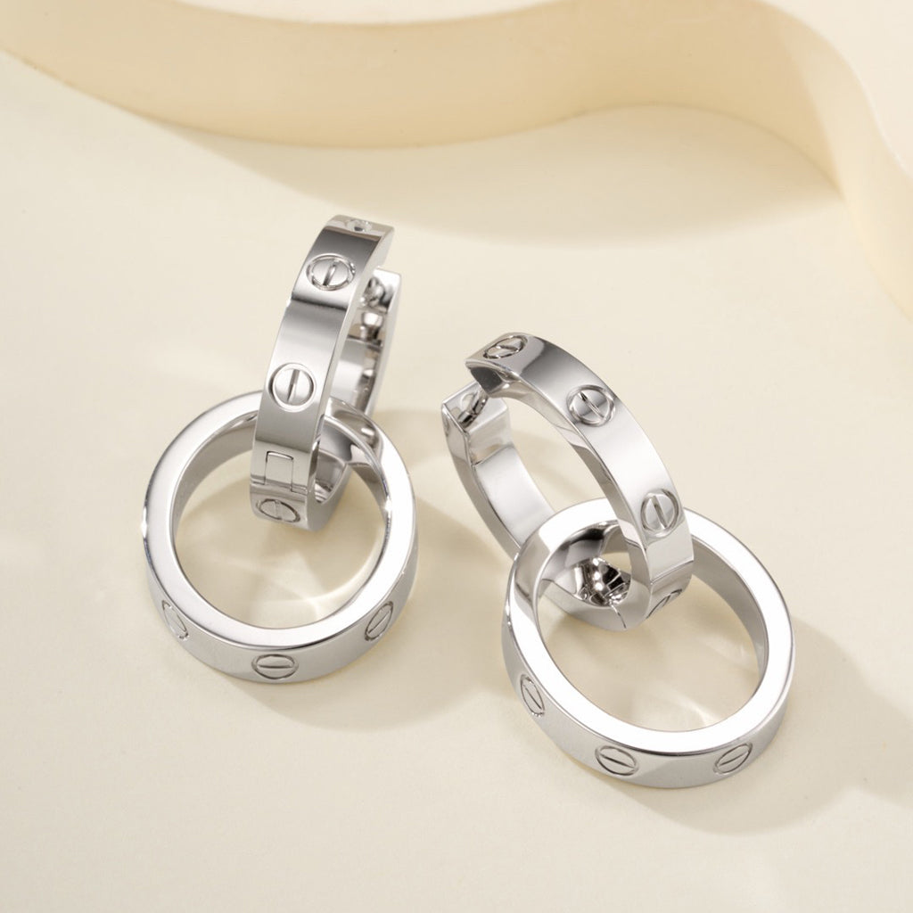 [sparkle Jewelery]LOVE 3.3MM DANGLE EARRINGS
