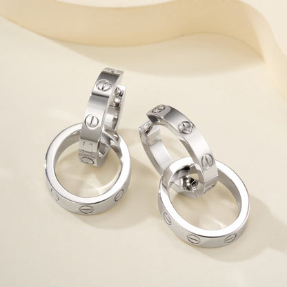 [sparkle Jewelery]LOVE 3.3MM DANGLE EARRINGS