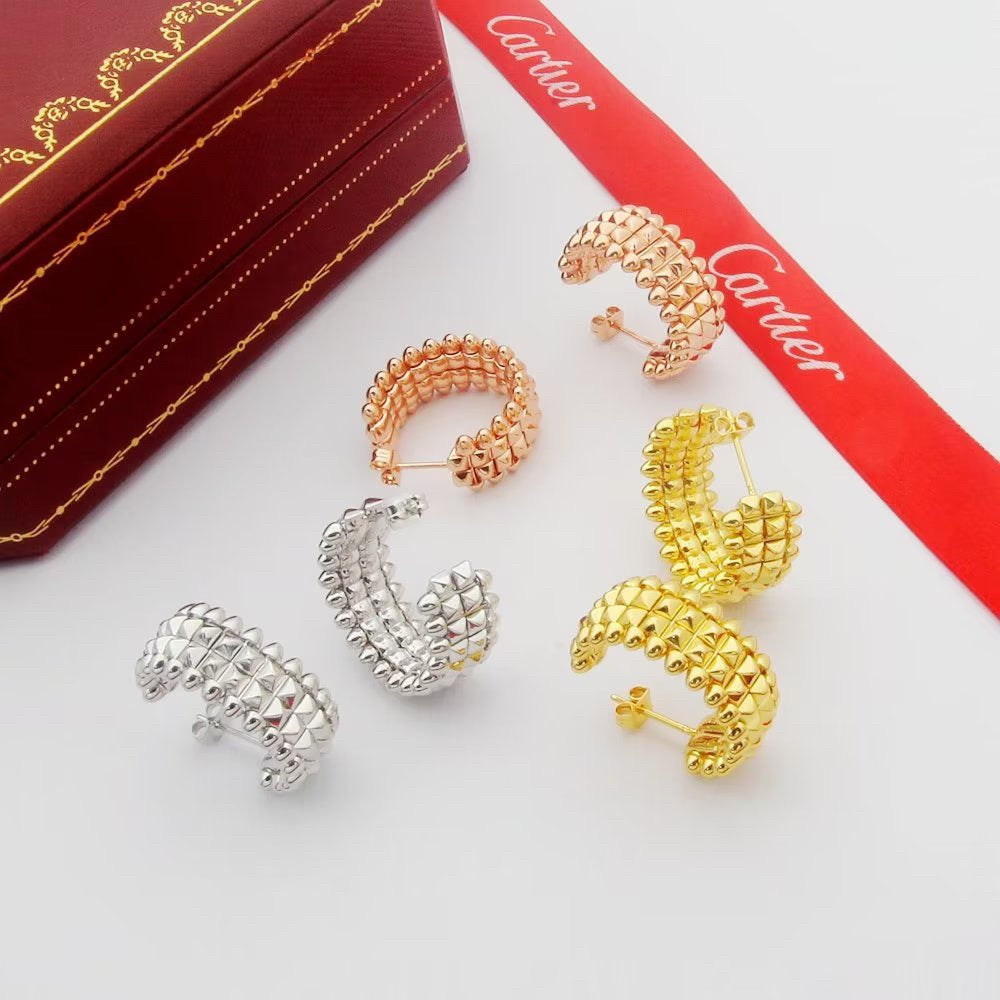 [sparkle Jewelery]CLASH 9.2MM DOUBLE ROW EARRINGS