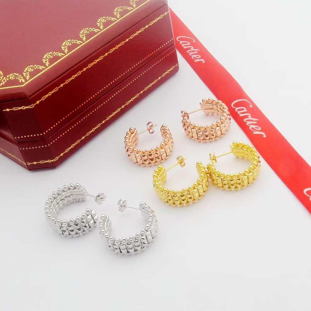 [sparkle Jewelery]CLASH 9.2MM DOUBLE ROW EARRINGS
