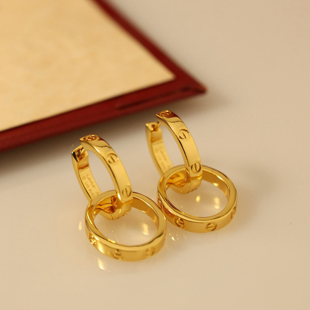 [sparkle Jewelery]LOVE 3.3MM DANGLE EARRINGS