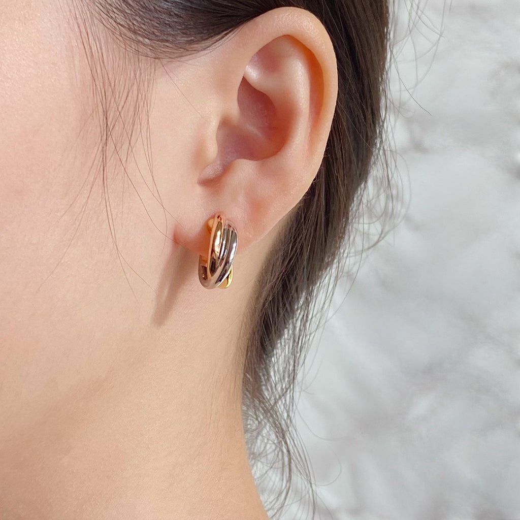 [sparkle Jewelery]TRINITY ON DIAMOND CLASSIC EARRINGS