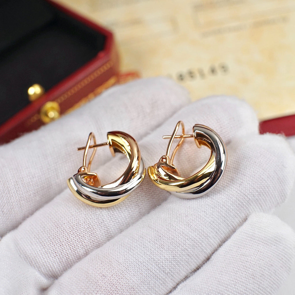 [sparkle Jewelery]TRINITY ON DIAMOND CLASSIC EARRINGS