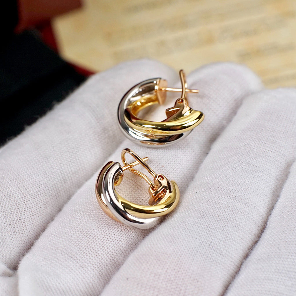 [sparkle Jewelery]TRINITY ON DIAMOND CLASSIC EARRINGS