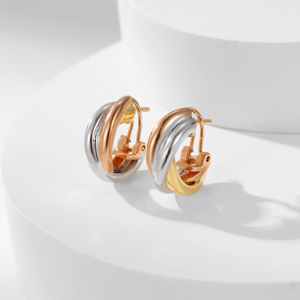 [sparkle Jewelery]TRINITY ON DIAMOND CLASSIC EARRINGS