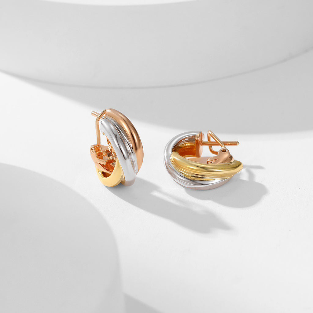 [sparkle Jewelery]TRINITY ON DIAMOND CLASSIC EARRINGS