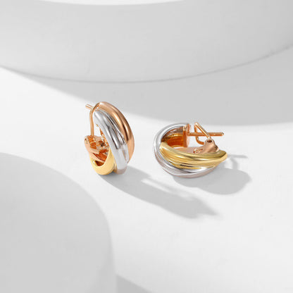 [sparkle Jewelery]TRINITY ON DIAMOND CLASSIC EARRINGS