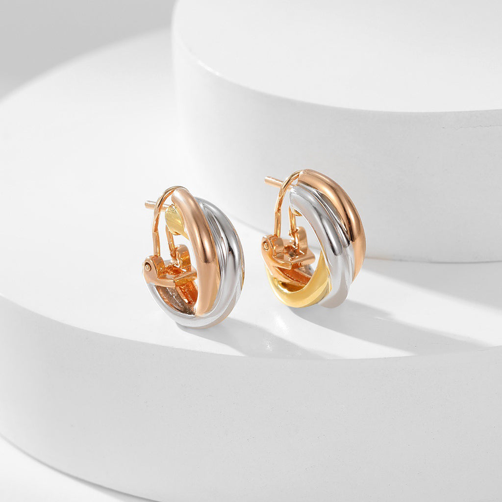 [sparkle Jewelery]TRINITY ON DIAMOND CLASSIC EARRINGS