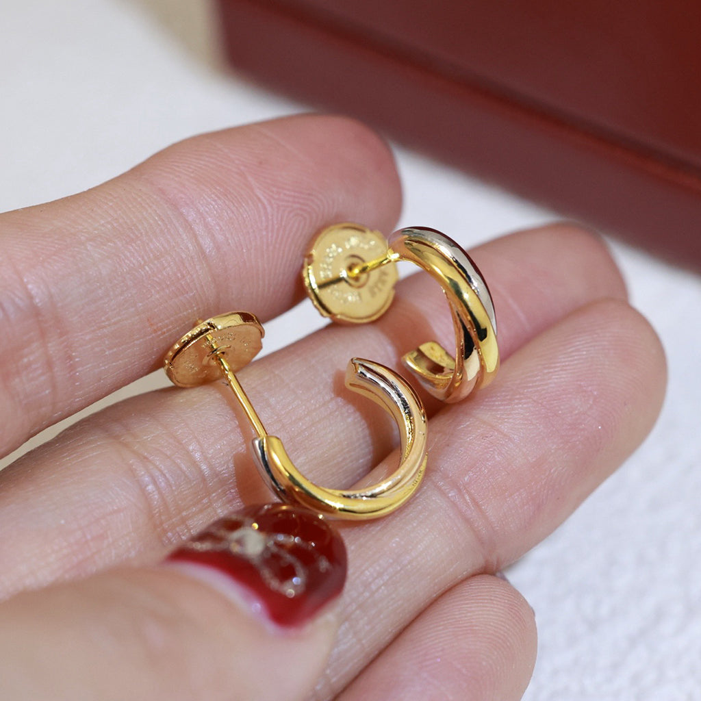 [sparkle Jewelery]TRINITY ON DIAMOND MINI EARRINGS