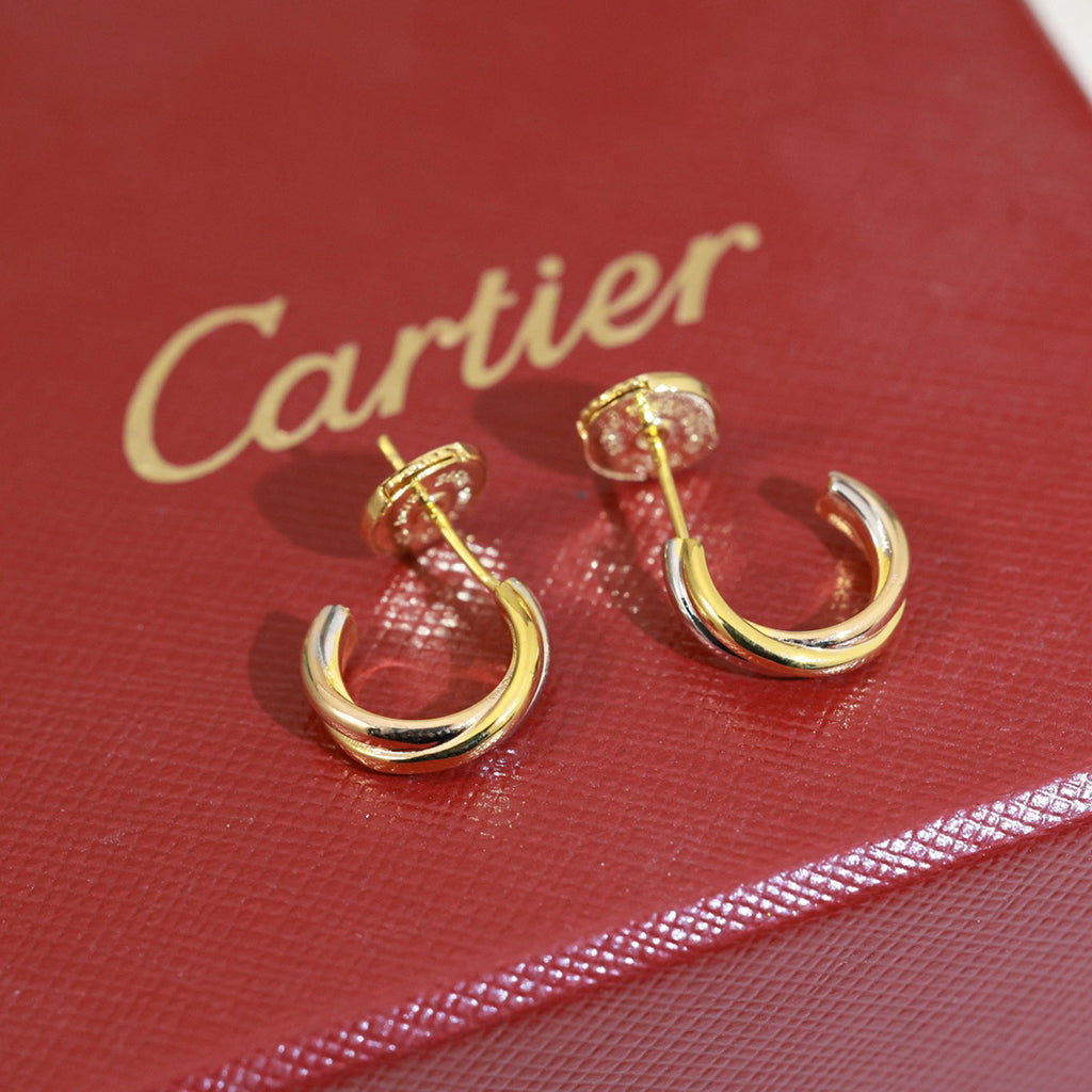 [sparkle Jewelery]TRINITY ON DIAMOND MINI EARRINGS