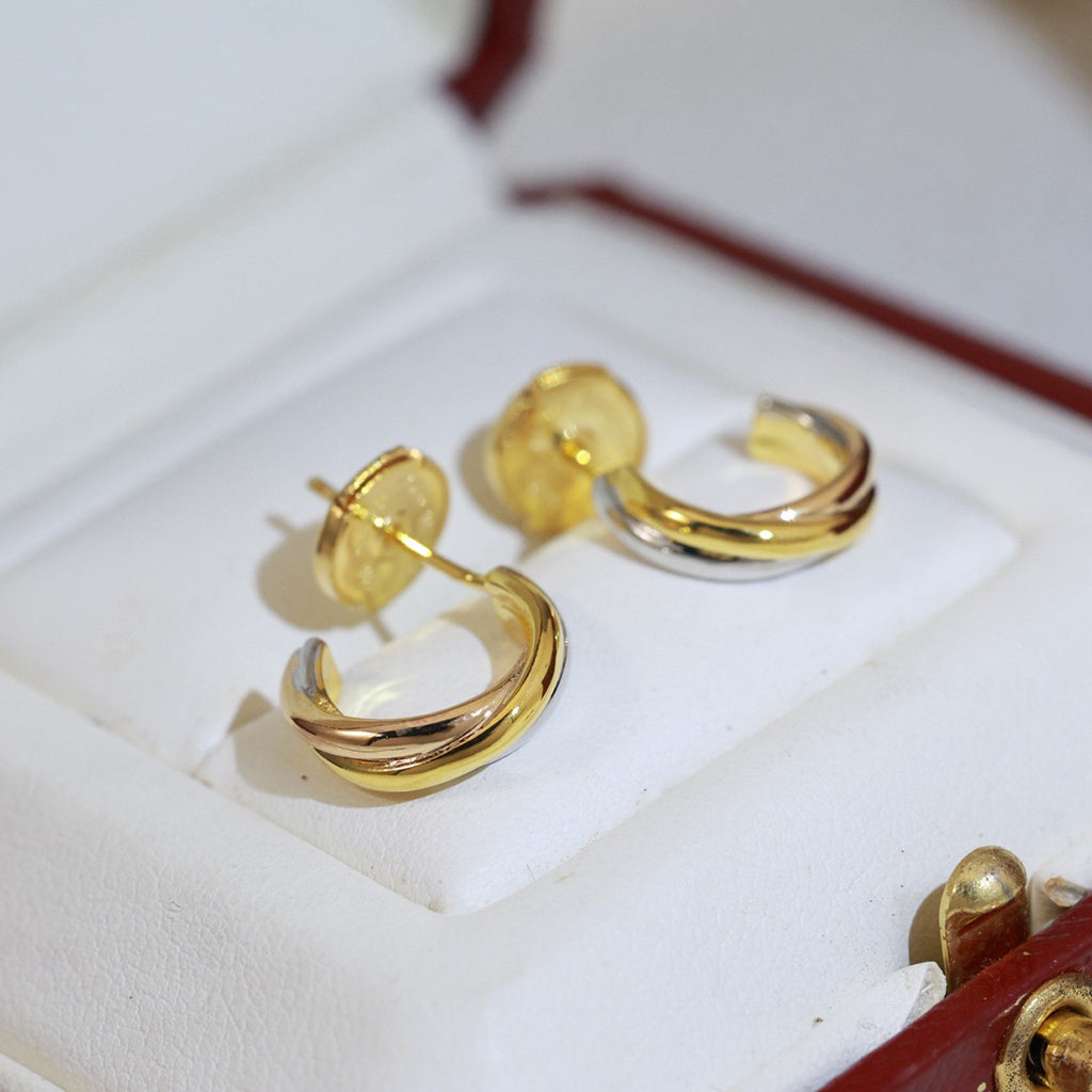 [sparkle Jewelery]TRINITY ON DIAMOND MINI EARRINGS