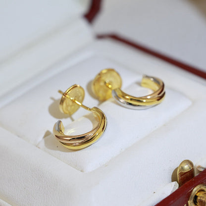 [sparkle Jewelery]TRINITY ON DIAMOND MINI EARRINGS
