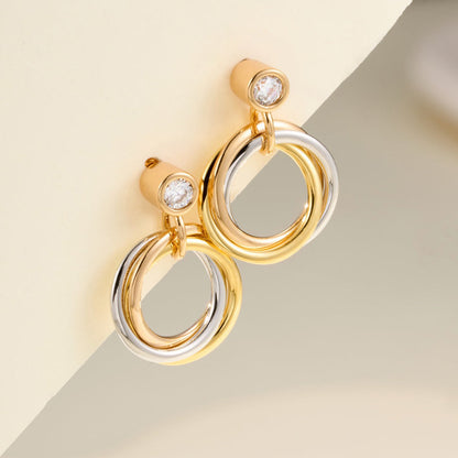 [sparkle Jewelery]TRINITY ON DIAMOND  EARRINGS