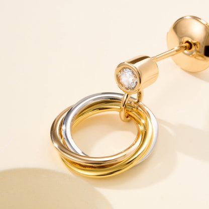 [sparkle Jewelery]TRINITY ON DIAMOND  EARRINGS