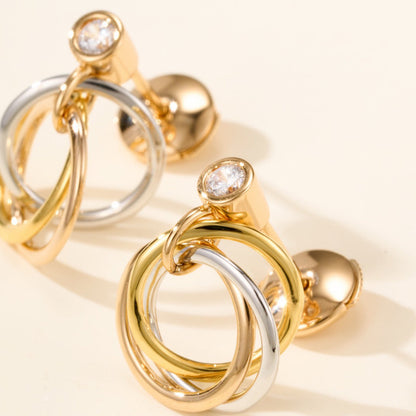 [sparkle Jewelery]TRINITY ON DIAMOND  EARRINGS