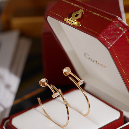 [sparkle Jewelery]JUSTE HALF DIAMOND LARGE EARRINGS
